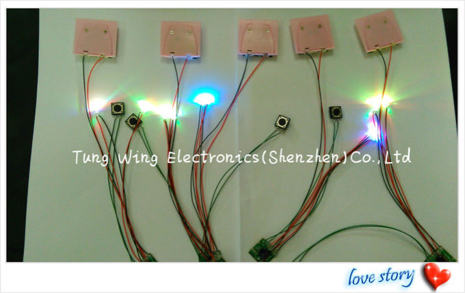 2 LED colorées et 1 module de clignotant du bouton LED avec les belles lumières 6